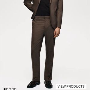 H&M Men's Classic Brown Dress Pants
